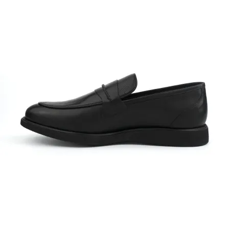 Mocassin Homme en cuir  7414 / NOIR FALL - MAKEBA
