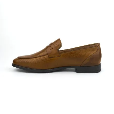 Mocassin Homme en cuir  8740/ CAMEL - MAKEBA
