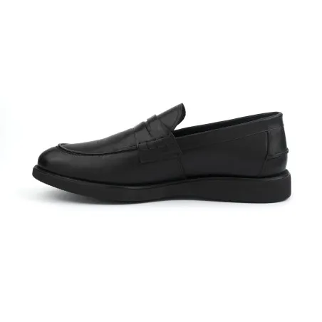 Mocassin Homme en cuir 7407 / NOIR - MAKEBA