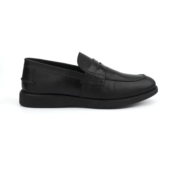 Mocassin Homme en cuir 7407 / NOIR - MAKEBA