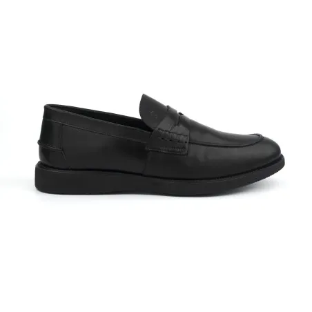 Mocassin Homme en cuir 7407 / NOIR - MAKEBA