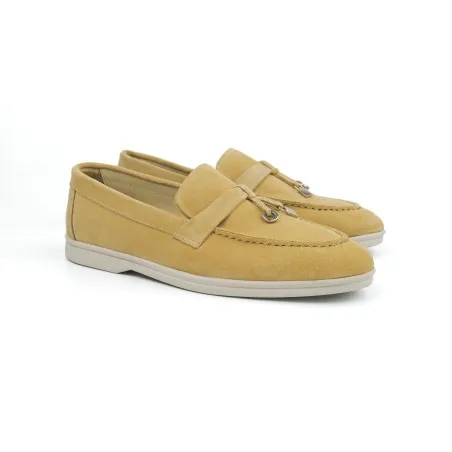 Mocassin Femme MAKEBA  PIANA / DAIM BEIGE - MAKEBA
