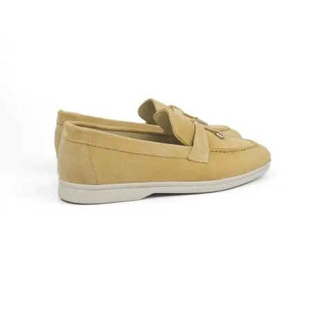 Mocassin Femme MAKEBA  PIANA / DAIM BEIGE - MAKEBA