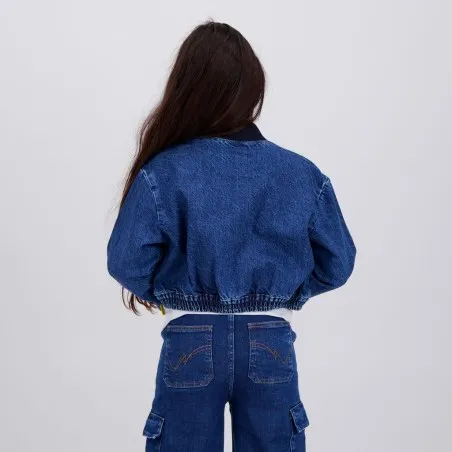 Workwear cropped jacket fille en jeans - KONTAKT