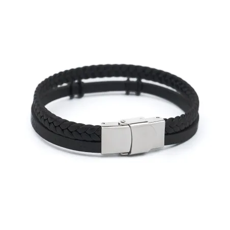 Bracelet Homme ALBERTO RICCI  BR-H-CUIR-NOIR-03 - ALBERTO RICCI