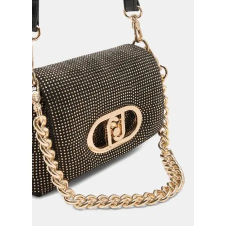 Sac LIU JO LaPuffy à bandoulière AF5269 -J4638 D6299 nero/steel petit format - LIU.JO