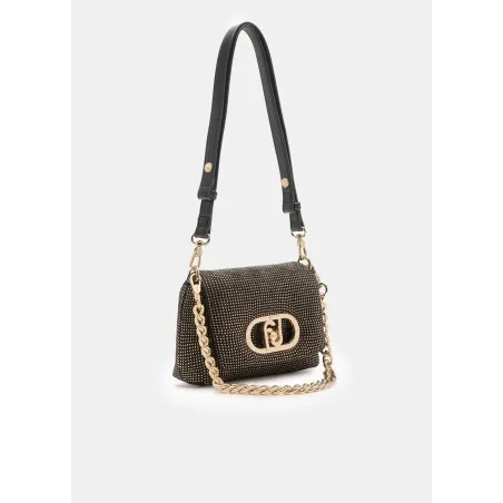 Sac LIU JO LaPuffy à bandoulière AF5269 -J4638 D6299 nero/steel petit format - LIU.JO