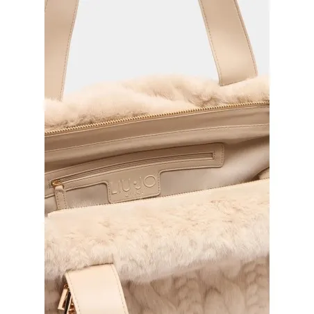 Sac hobo grand format en imitation fourrure AF5154-E0305 - LIU.JO