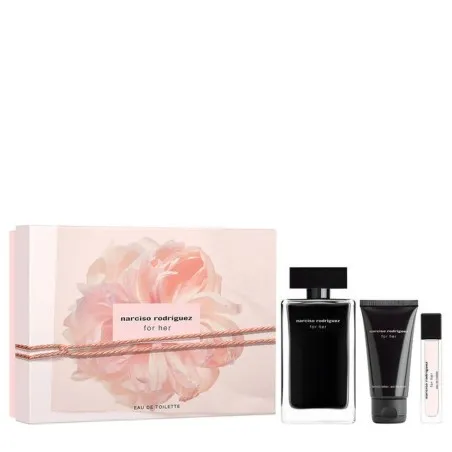 Coffret Parfum Femme NARCISO RODRIGUEZ FOR HER Eau de Toilette 100ml+lait de corps+for her 50ml - NARCISO RODRIGUEZ