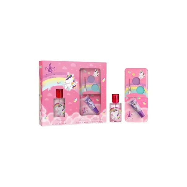 Coffret Parfum Fille AIR VAL Disney Unicorn Eau de Toilette 30ml+lipgloss+eyeshadow - AIR VAL