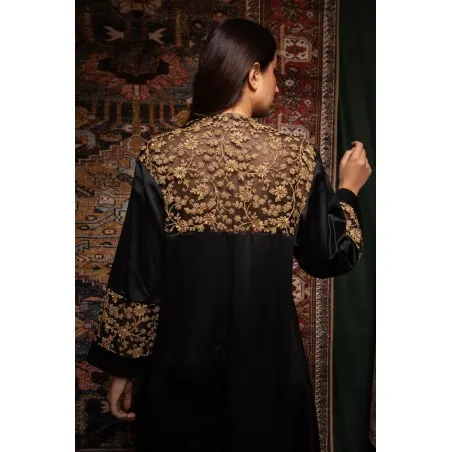 Kaftan Jumana C Noir - Tresors de mimi