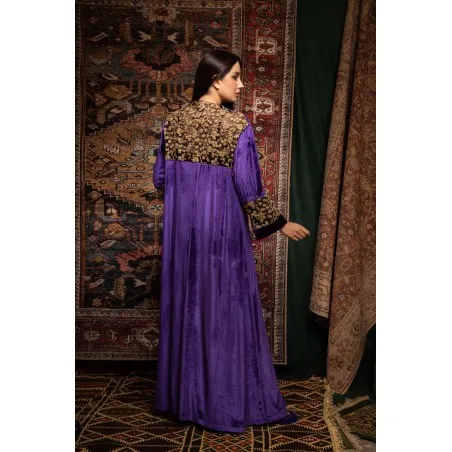 Kaftan Jumana Mauve - Tresors de mimi