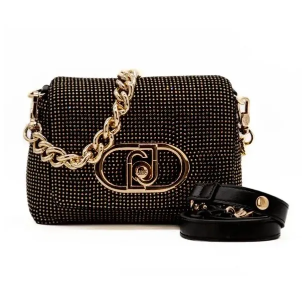 Sac LIU JO LaPuffy à bandoulière AF5269 -J4638 D6299 nero/steel petit format - LIU.JO