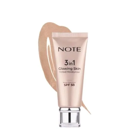 Crème de Jour Hydratante NOTE  GLOWING SKIN TINTED MOISTURIZER SPF50 3IN1 - NOTE