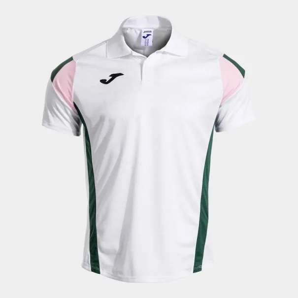 Polo manches courtes homme Montreal blanc vert - JOMA