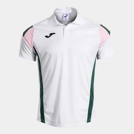 Polo manches courtes homme Montreal blanc vert - JOMA