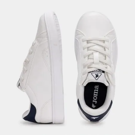 Basket Casual Enfant JOMA OASIS JR 2502 BLANC MARINE BLEU - JOMA