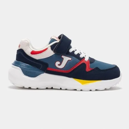 Basket Casual Enfant JOMA J.3080 JR 2503 BLEU MARINE ROUGE - JOMA