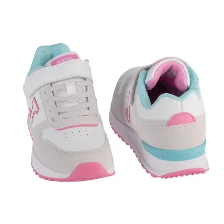 Basket Casual Enfant JOMA TORNADO JR 2432 BLANC ROSE - JOMA