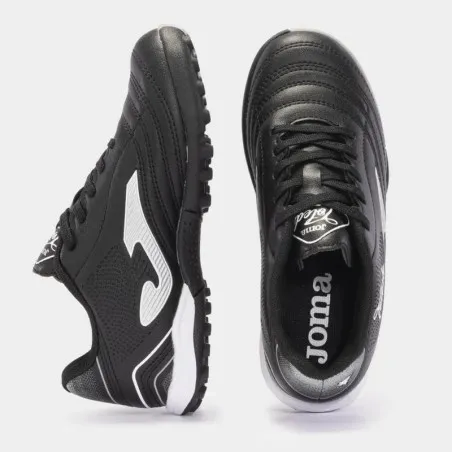 Chaussures de football enfants JOMA TOLEDO JR 2401 NOIR BLANC GAZON - JOMA