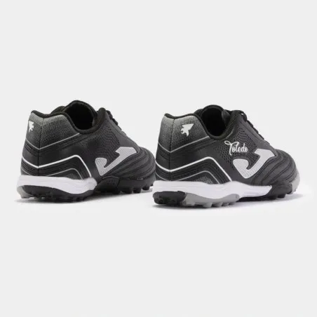 Chaussures de football enfants JOMA TOLEDO JR 2401 NOIR BLANC GAZON - JOMA