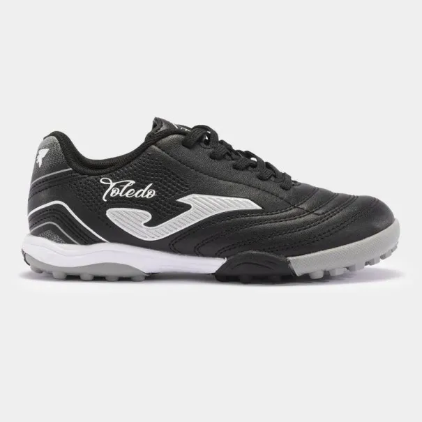Chaussures de football enfants JOMA TOLEDO JR 2401 NOIR BLANC GAZON - JOMA