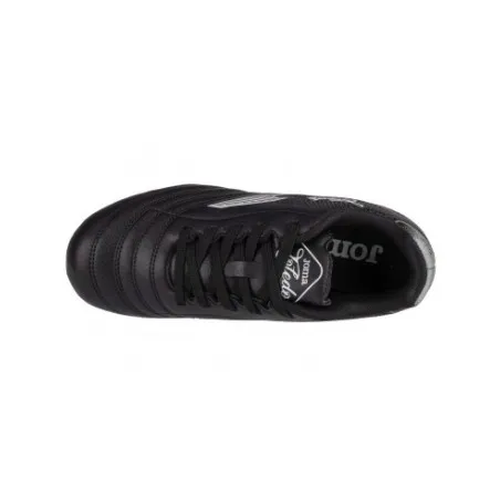 Chaussures de football enfants JOMA TOLEDO JR 2401 NOIR BLANC TERRAIN FERME - JOMA