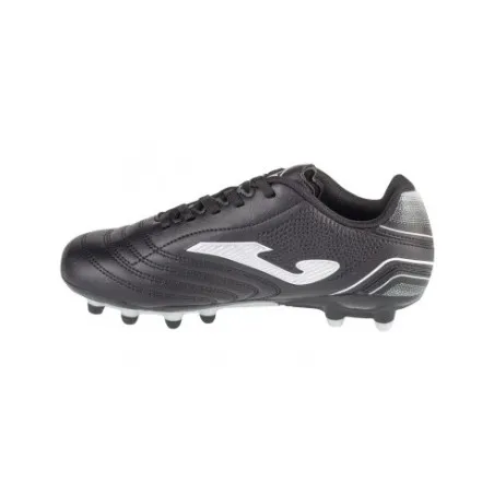 Chaussures de football enfants JOMA TOLEDO JR 2401 NOIR BLANC TERRAIN FERME - JOMA