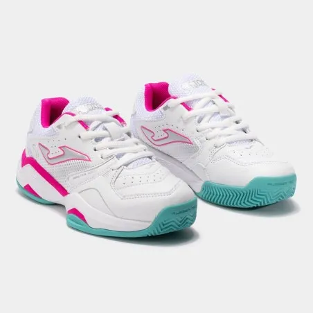 Chaussures de padel & tennis enfants JOMA MASTER 1000 JR 2532 BLANC FUCHSIA - JOMA