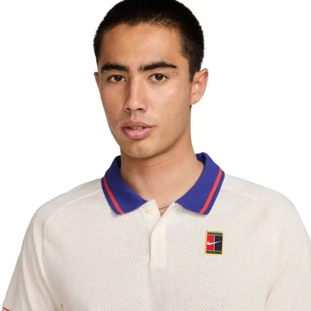 Nike Court Heritage Pro Polo Pale Ivory/Light Crimson - NIKE