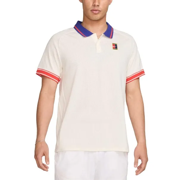 Nike Court Heritage Pro Polo Pale Ivory/Light Crimson - NIKE