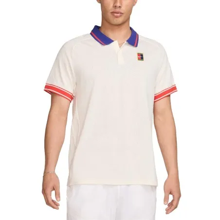Nike Court Heritage Pro Polo Pale Ivory/Light Crimson - NIKE