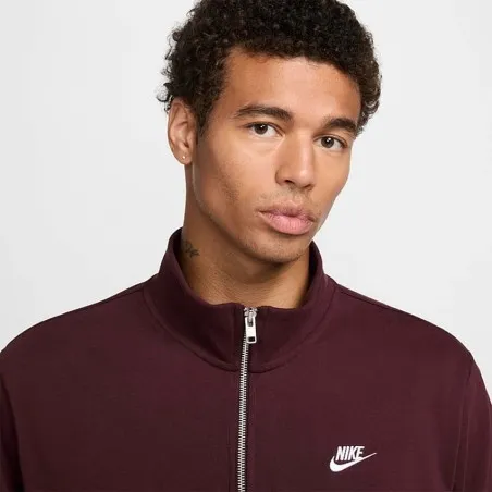 Nike Club Nike Veste en maille pour homme Bordeaux Crush/Blanc - NIKE