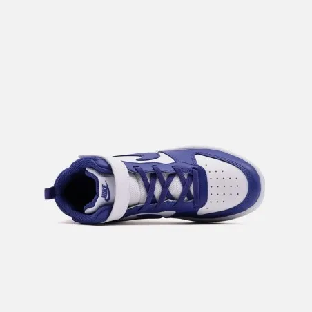 Nike Chaussures Court Borough Mid 2 Bpv CD7783-130 Bleu Blanc - NIKE