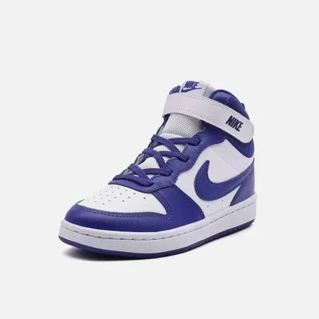Nike Chaussures Court Borough Mid 2 Bpv CD7783-130 Bleu Blanc - NIKE