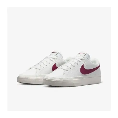 Nike COURT LEGACY NEXT NATURE Blanc Bordeaux - NIKE