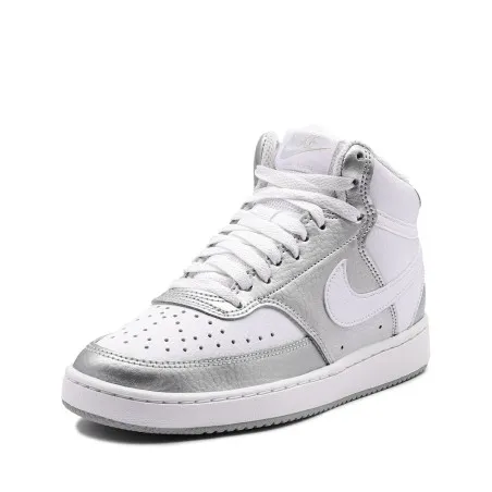 Nike NIKE COURT VISION MOYENNE Blanc/Argent mtallis - NIKE
