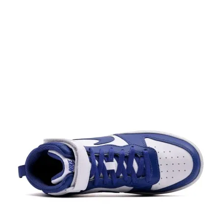 Nike Court Borough Mid 2 Blanc Bleu - NIKE
