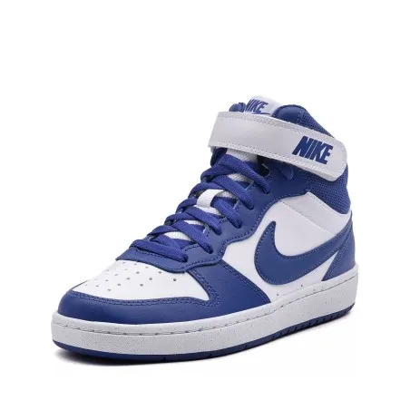 Nike Court Borough Mid 2 Blanc Bleu - NIKE