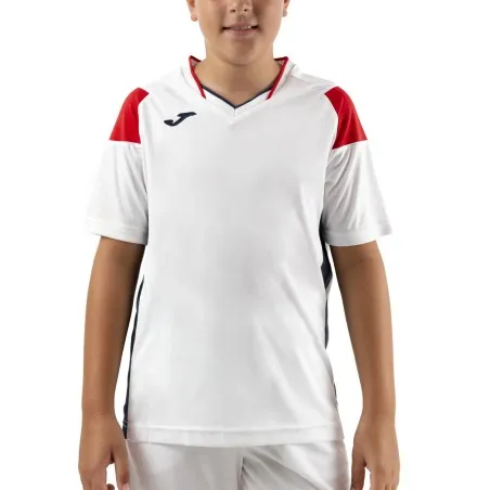 JOMA-T-SHIRT BLANC-ROUGE CREW III 101269.206 - JOMA