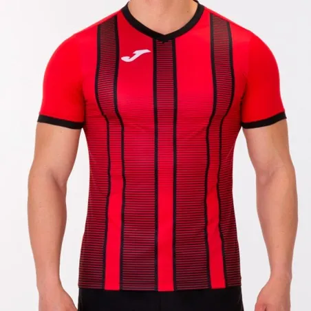 Joma - T-Shirt Rouge Et Noir Tiger Ii - JOMA