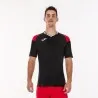 Joma - T-Shirt Crew Iii Noir-Rouge - JOMA