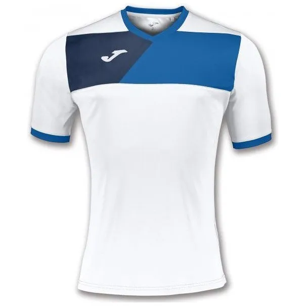 Joma - T-Shirt Col Ii Blanc-Royal - JOMA