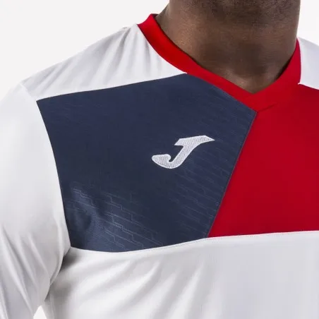 Joma - T-Shirt Crew Ii Blanc-Rouge - JOMA