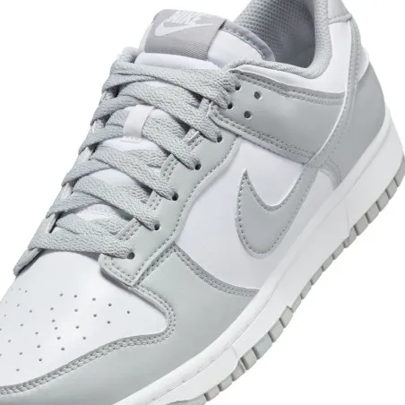 Basket Casual Homme Nike Dunk Low Retro Gris Blanc - NIKE