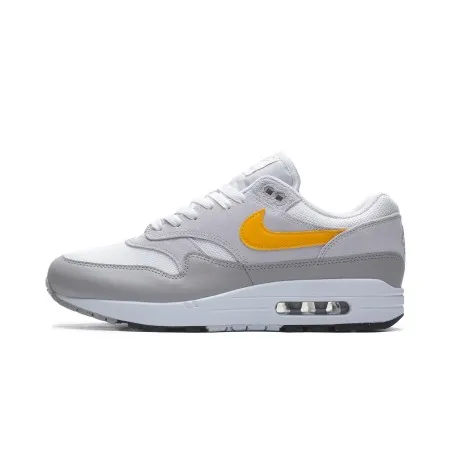 Nike Air Max 1 Essential Blanc/Gris/Jaune - NIKE