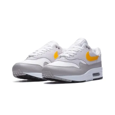 Nike Air Max 1 Essential Blanc/Gris/Jaune - NIKE