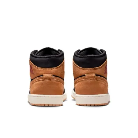 Nike Baskets Air Jordan 1 Mid SE Noir Marron - NIKE