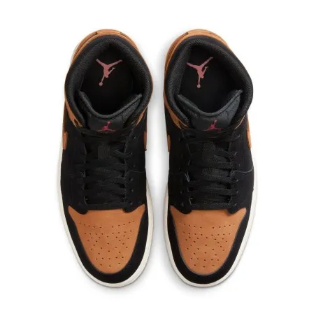 Nike Baskets Air Jordan 1 Mid SE Noir Marron - NIKE
