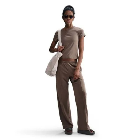 Nike T-Shirt Femme W Nsw Nk Chll Knt Md Crp Marron - NIKE